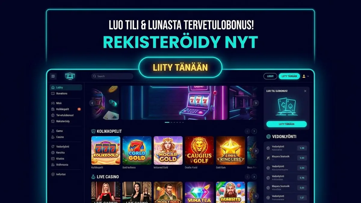 Rekisteröidy bonuksella
